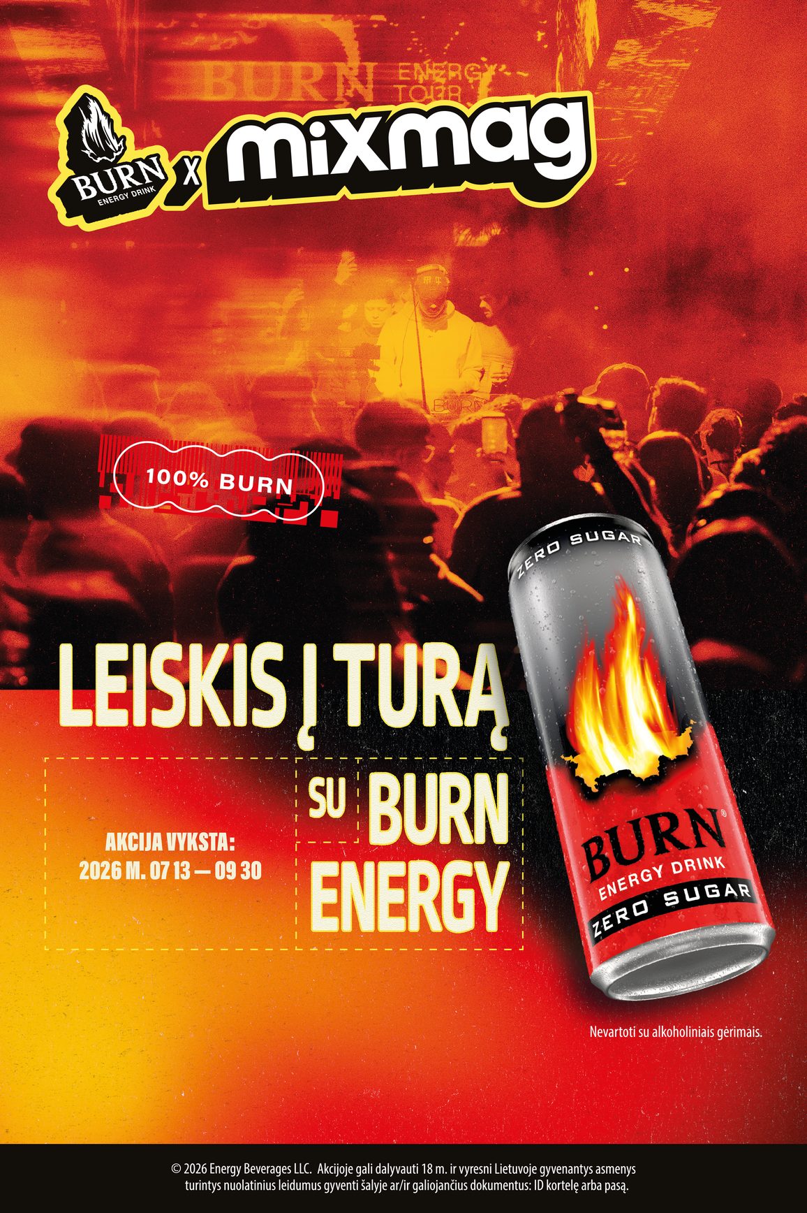 Leiskis į turą su Burn Energy!